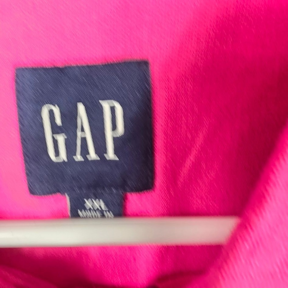 Gap Linen Button Down‎ Top XXL Womens New Very Berry Pink BeachQLT7143S - Picture 4 of 7